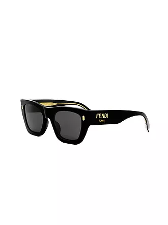 FENDI | FENDI Roma schwarze eckige Sonnenbrille | schwarz