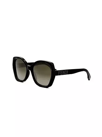 FENDI | Lettering schwarze Butterfly Sonnenbrille | 