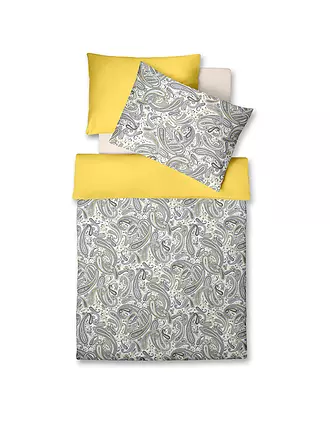 FLEURESSE | Satin Bettwäsche AMALFI 70x90cm/140x220cm Limone | gelb