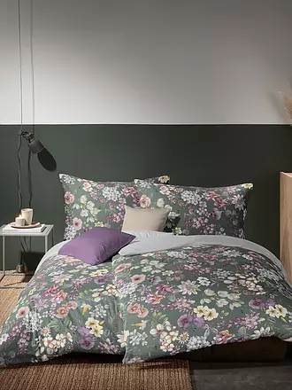 FLEURESSE | Satin Bettwäsche BED ART 70x90cm/140x220cm Evergreen | dunkelgrün