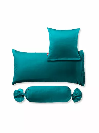 FLEURESSE | Satin Kissenbezug Royal Uni 2er 40x40cm Blau | petrol