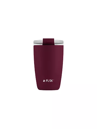 FLSK | Isolierbecher - Thermosbecher CUP Coffee to go-Becher 0,35l Black | dunkelrot