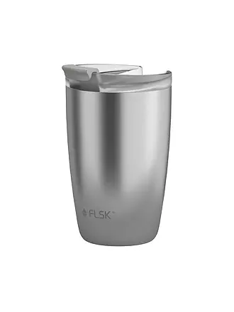 FLSK | Isolierbecher - Thermosbecher CUP Coffee to go-Becher 0,35l Nordic Plum | silber