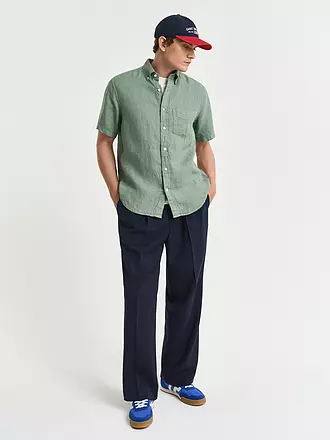 GANT | Leinenhemd Regular Fit | olive