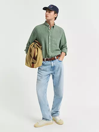 GANT | Leinenhemd Regular Fit | olive