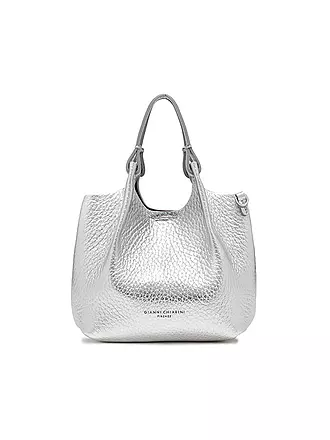 GIANNI CHIARINI | Ledertasche - Hobo Bag DUA Small | silber