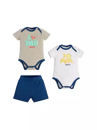 GUESS | Baby Set Bodys und Hose 3 teilig | blau