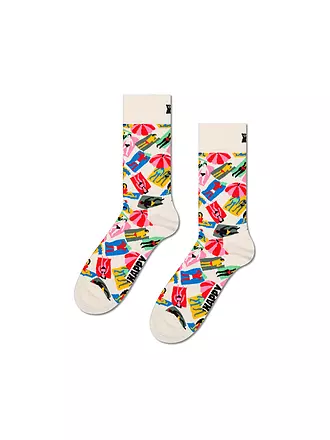 HAPPY SOCKS | Damen Socken LAZY DAY 36-40 white | creme