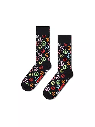 HAPPY SOCKS | Damen Socken PEACE 36-40 black | 