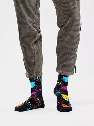 HAPPY SOCKS | Herren Socken CAT black | schwarz