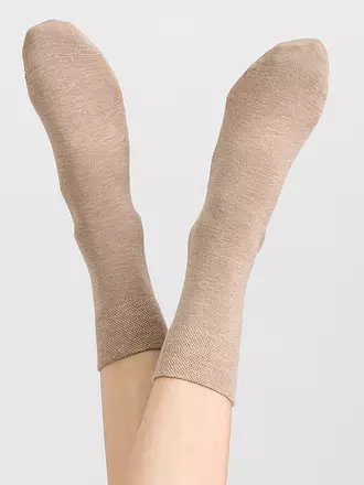 HUDSON | Socken grau-mel. | beige