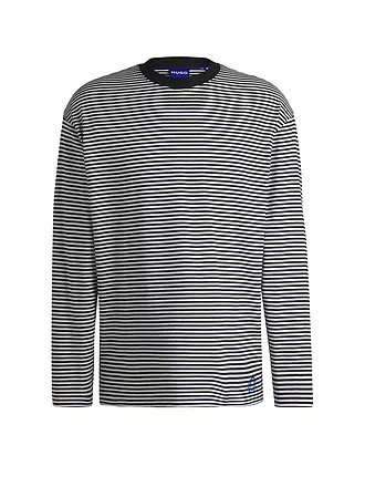 HUGO | Langarmshirt NUSTRIPE | schwarz