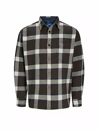 JACK & JONES | Flannelhemd Overshirt JORFREDERIKSBERG | schwarz