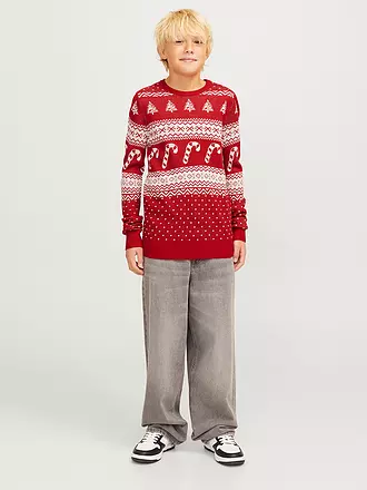 JACK & JONES | Jungen Pullover JJXMAS GABRIEL | rot