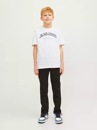 JACK & JONES | Jungen T-Shirt  JJECALEB VARSITY TEE | schwarz