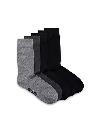 JACK & JONES | Socken 5-er Pkg. JACJENS black | grau