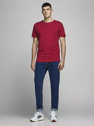 JACK & JONES | T-Shirt JJEORGANIC | dunkelrot