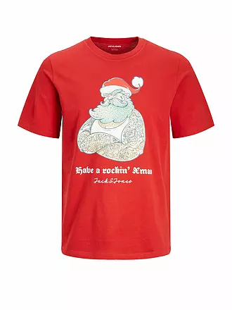 JACK & JONES | T-Shirt JJXMAS | rot