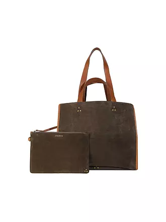 JEROME DREYFUSS | Ledertasche - Shopper LEON Medium | olive