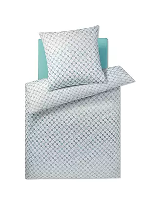 JOOP | Satin Bettwäsche 2x 70x90cm/200x200cm CORNFLOWER GLEAM  Blush | mint