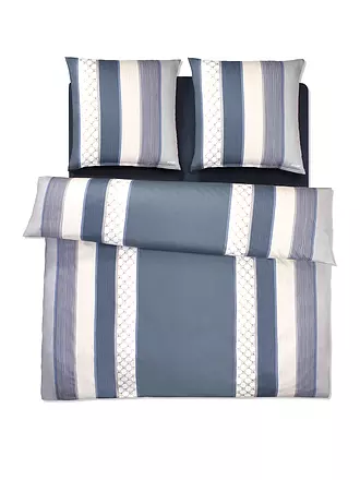 JOOP | Satin Bettwäsche Cornflower Stripes 2 x 70x90cm / 200x200cm Deep Coal | 