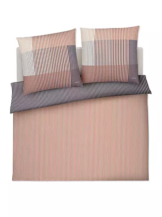 JOOP | Satin Bettwäsche DIVIDED 70x90cm / 200x200cm Blush | hellgrau