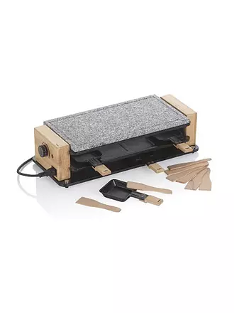 KELA | Raclette Hot Stone BEDRETTO für 8 Personen Granit / Holz | grau