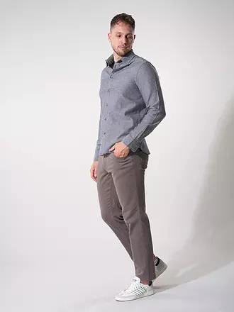 KNOWLEDGE COTTON APPAREL | Flanellhemd Slim Fit | grau