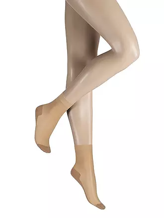 KUNERT | Söckchen COTTON SOLE 20 DEN crystal | beige