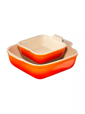 LE CREUSET | Auflaufform 2er-Set 13/20cm Tradition aus Steinzeug Garnet | orange