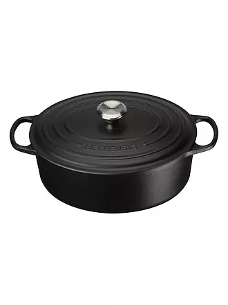 LE CREUSET | Bräter oval SIGNATURE 31cm 6,3l (Schwarz) | blau