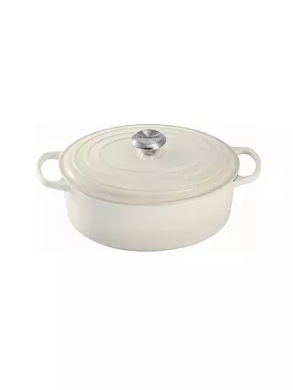 LE CREUSET | Bräter oval SIGNATURE 31cm 6,3l (Schwarz) | creme