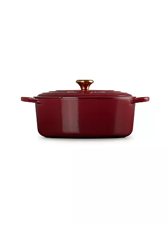 LE CREUSET | Bräter oval SIGNATURE 31cm 6,3l (Schwarz) | dunkelrot