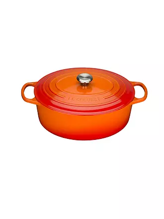 LE CREUSET | Bräter oval SIGNATURE 35cm 8,9l (Schwarz) | orange