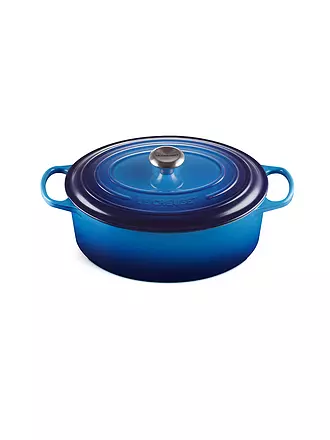 LE CREUSET | Bräter oval Signature 31cm 6,3l Bamboo Green | blau