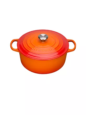 LE CREUSET | Bräter rund 24cm/4,2l SIGNATURE Azure | orange