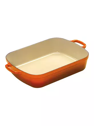 LE CREUSET | Bräter rund Gusseisen 6,6l (Schwarz) | orange