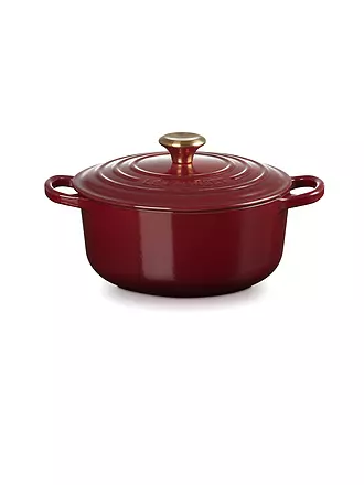 LE CREUSET | Bräter rund SIGNATURE 20cm/2,4l Garnet | gelb