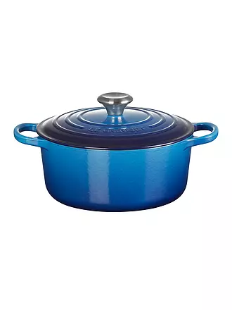 LE CREUSET | Bräter rund SIGNATURE 24cm/4,2l Garnet | blau