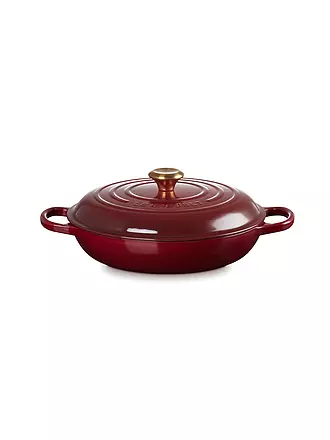 LE CREUSET | Gourmet Profitopf 30cm/3,5l SIGNATURE Azure | dunkelrot