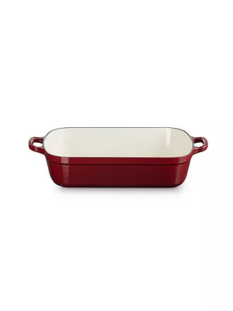 LE CREUSET | Gusseisen-Bratreine eckig 33cm SIGNATURE Schwarz | dunkelrot