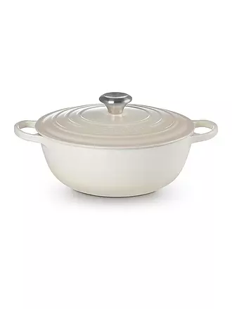 LE CREUSET | Kochtopf 26cm LA MARMITE SIGNATURE Schwarz | creme