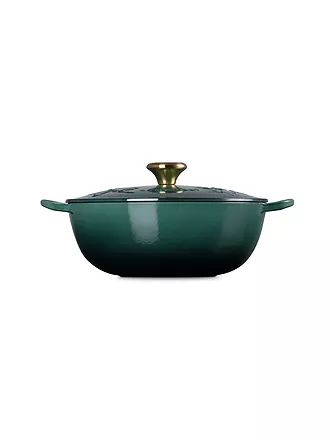 LE CREUSET | Kochtopf mit Deckel 26cm LA MARMITE HOLLY Kirschrot | dunkelgrün