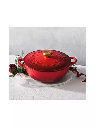 LE CREUSET | Kochtopf mit Deckel 26cm/4,1l  LA MARMITE HOLLY Cotton | rot