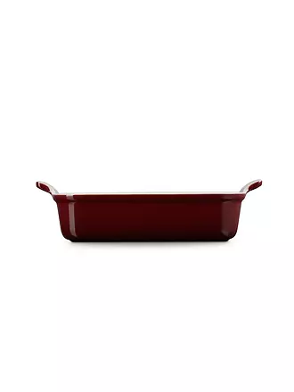 LE CREUSET | Rechteckige Auflaufform Tradition aus Steinzeug 26x19cm/2,4l Azure | dunkelrot