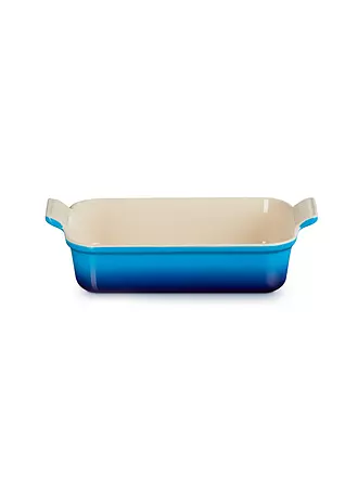 LE CREUSET | Rechteckige Auflaufform Tradition aus Steinzeug 26x19cm/2,4l Garnet | blau