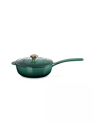 LE CREUSET | Stielkasserolle mit Deckel 21cm HOLLY Kirschrot | dunkelgrün