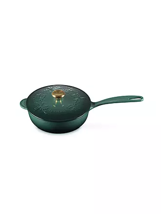 LE CREUSET | Stielkasserolle mit Deckel 21cm HOLLY Kirschrot | dunkelgrün