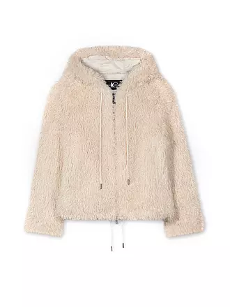 LUISA CERANO | Jacke in Felloptik | creme