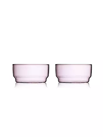 LYNG BY GLAS | Schale 2er Set TORINO 50cl Gruen | rosa